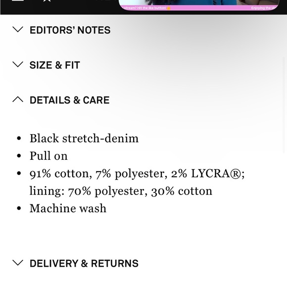 NWT- SPANX Mid Rise Black Pull On Skinny Jean - Picture 15 of 15